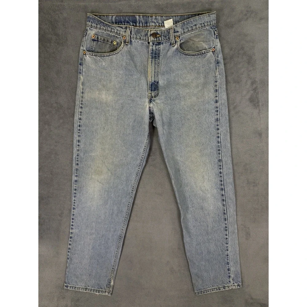 Vintage Levis 550 Jeans Mens 34x32* Blue Tapered Relaxed Made In USA 1997 Flaw**